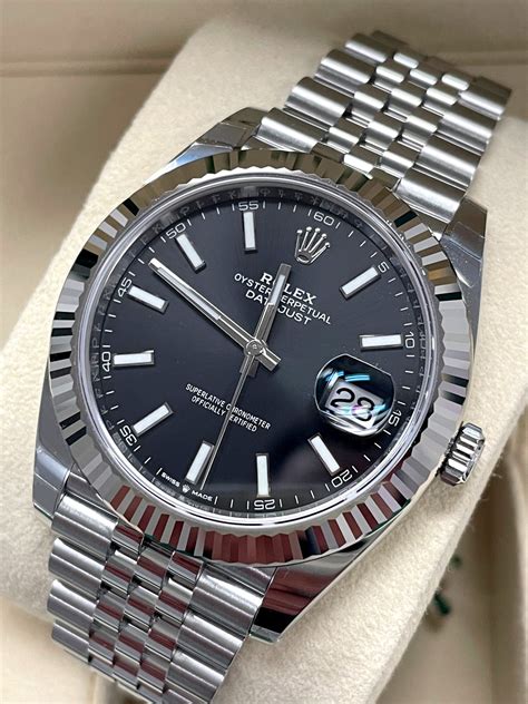 rolex datejust 41 jubilee fluted bezel black dial|rolex datejust 41 blue diamond.